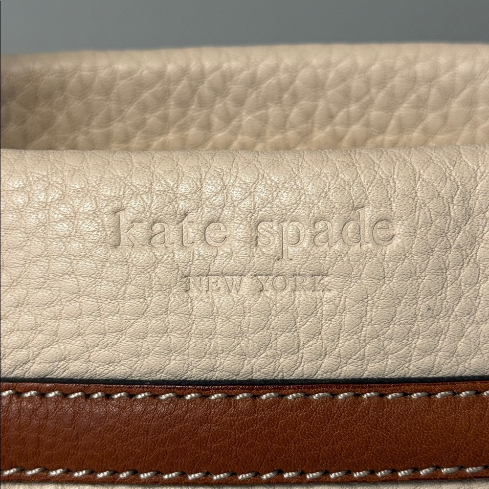 Kate Spade New York Cream Pebbled Leather Small Satchel Bag - Picture 3 of 7